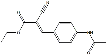 ethyl 3-[4-(acetylamino)phenyl]-2-cyanoacrylate Structure