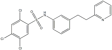 N1-{3-[2-(2-pyridyl)ethyl]phenyl}-2,4,5-trichlorobenzene-1-sulfonamide Structure