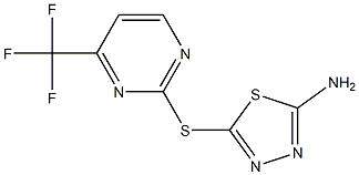 5-{[4-(trifluoromethyl)pyrimidin-2-yl]thio}-1,3,4-thiadiazol-2-amine|