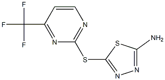 5-{[4-(trifluoromethyl)pyrimidin-2-yl]thio}-1,3,4-thiadiazol-2-amine 结构式