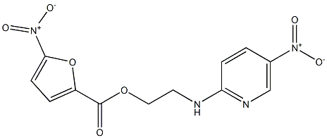 2-[(5-nitro-2-pyridyl)amino]ethyl 5-nitro-2-furoate 结构式