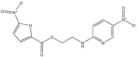 2-[(5-nitro-2-pyridyl)amino]ethyl 5-nitro-2-furoate Struktur