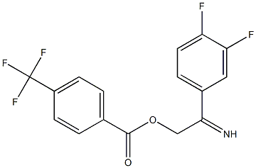 1,2-difluoro-4-({[4-(trifluoromethyl)benzoyl]oxy}ethanimidoyl)benzene,,结构式