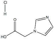 1H-imidazol-1-ylacetic acid hydrochloride 化学構造式