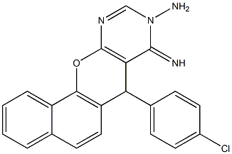 7-(4-chlorophenyl)-8-imino-8,9-dihydro-7H-benzo[7,8]chromeno[2,3-d]pyrimidin-9-amine|