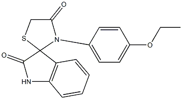 3'-(4-ethoxyphenyl)-4'H-spiro[indole-3,2'-[1,3]thiazolidine]-2,4'(1H)-dione 化学構造式