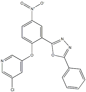 2-{2-[(5-chloro-3-pyridyl)oxy]-5-nitrophenyl}-5-phenyl-1,3,4-oxadiazole