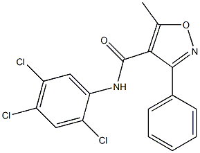 N4-(2,4,5-trichlorophenyl)-5-methyl-3-phenyl-4-isoxazolecarboxamide,,结构式