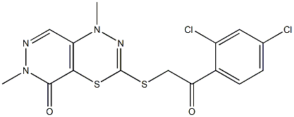 3-{[2-(2,4-dichlorophenyl)-2-oxoethyl]thio}-1,6-dimethyl-5,6-dihydro-1H-pyr idazino[4,5-e][1,3,4]thiadiazin-5-one