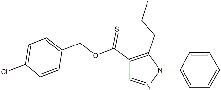 4-chlorobenzyl 1-phenyl-5-propyl-1H-pyrazole-4-carbothioate 结构式