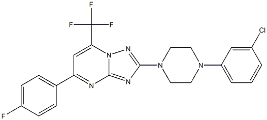 2-[4-(3-chlorophenyl)piperazino]-5-(4-fluorophenyl)-7-(trifluoromethyl)[1,2,4]triazolo[1,5-a]pyrimidine