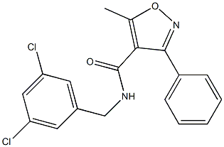 N4-(3,5-dichlorobenzyl)-5-methyl-3-phenylisoxazole-4-carboxamide Structure