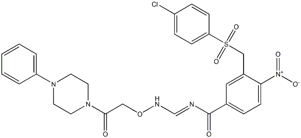 3-{[(4-chlorophenyl)sulfonyl]methyl}-4-nitro-N-({[2-oxo-2-(4-phenylpiperazino)ethoxy]amino}methylene)benzenecarboxamide