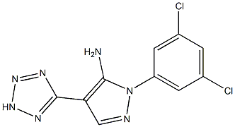 1-(3,5-dichlorophenyl)-4-(2H-1,2,3,4-tetraazol-5-yl)-1H-pyrazol-5-amine Structure