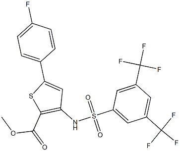 methyl 3-({[3,5-di(trifluoromethyl)phenyl]sulfonyl}amino)-5-(4-fluorophenyl )thiophene-2-carboxylate