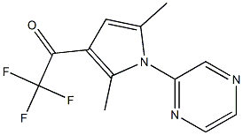 1-[2,5-dimethyl-1-(2-pyrazinyl)-1H-pyrrol-3-yl]-2,2,2-trifluoro-1-ethanone 结构式