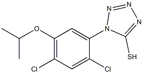 1-(2,4-dichloro-5-isopropoxyphenyl)-1H-1,2,3,4-tetraazole-5-thiol 结构式