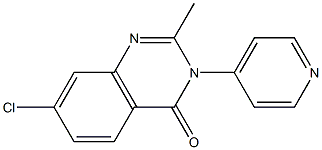 7-chloro-2-methyl-3-(4-pyridyl)-3,4-dihydroquinazolin-4-one,,结构式