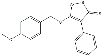 5-[(4-methoxybenzyl)thio]-4-phenyl-3H-1,2-dithiole-3-thione Struktur