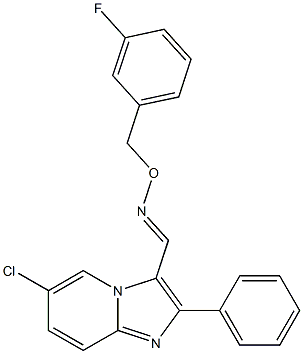 6-chloro-2-phenylimidazo[1,2-a]pyridine-3-carbaldehyde O-(3-fluorobenzyl)oxime Struktur