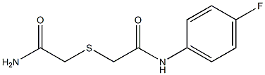 N1-(4-fluorophenyl)-2-[(2-amino-2-oxoethyl)thio]acetamide Structure