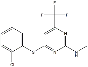 N-[4-[(2-chlorophenyl)sulfanyl]-6-(trifluoromethyl)-2-pyrimidinyl]-N-methylamine Struktur