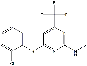 N-[4-[(2-chlorophenyl)sulfanyl]-6-(trifluoromethyl)-2-pyrimidinyl]-N-methylamine 化学構造式