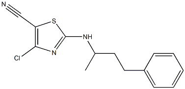 4-chloro-2-[(1-methyl-3-phenylpropyl)amino]-1,3-thiazole-5-carbonitrile Structure