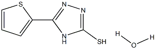 5-(2-thienyl)-4H-1,2,4-triazole-3-thiol hydrate Struktur
