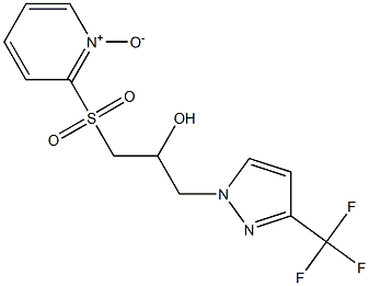 2-({2-hydroxy-3-[3-(trifluoromethyl)-1H-pyrazol-1-yl]propyl}sulfonyl)pyridi nium-1-olate Structure