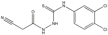 2-(2-cyanoacetyl)-N-(3,4-dichlorophenyl)hydrazine-1-carbothioamide Struktur