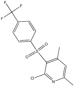 2-chloro-4,6-dimethyl-3-pyridinyl 4-(trifluoromethyl)phenyl sulfone,,结构式