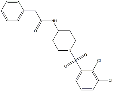 N-{1-[(2,3-dichlorophenyl)sulfonyl]piperidin-4-yl}-2-phenylacetamide Struktur