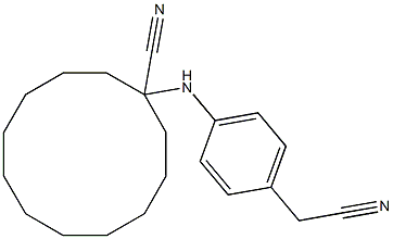 1-[4-(cyanomethyl)anilino]cyclododecane-1-carbonitrile