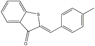 2-(4-methylbenzylidene)-2,3-dihydrobenzo[b]thiophen-3-one 化学構造式