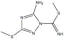 methyl 5-amino-3-(methylthio)-1H-1,2,4-triazole-1-carboximidothioate,,结构式