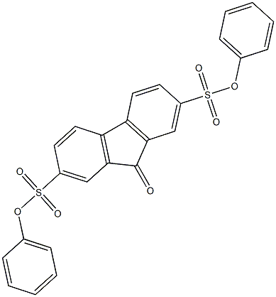 diphenyl 9-oxo-9H-fluorene-2,7-disulfonate,,结构式