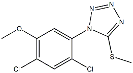 1-(2,4-dichloro-5-methoxyphenyl)-5-(methylsulfanyl)-1H-1,2,3,4-tetraazole 化学構造式