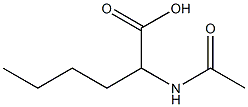 2-(acetylamino)hexanoic acid Struktur