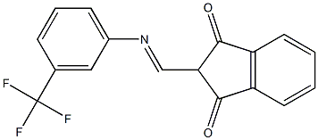 2-({[3-(trifluoromethyl)phenyl]imino}methyl)-1H-indene-1,3(2H)-dione Struktur