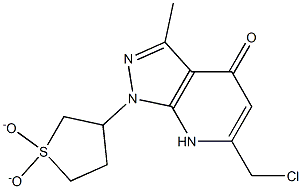 6-(chloromethyl)-1-(1,1-dioxidotetrahydrothien-3-yl)-3-methyl-1,7-dihydro-4H-pyrazolo[3,4-b]pyridin-4-one Structure