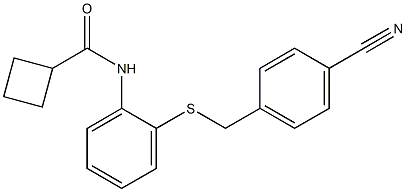 N1-{2-[(4-cyanobenzyl)thio]phenyl}cyclobutane-1-carboxamide Structure