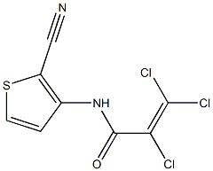 N1-(2-cyano-3-thienyl)-2,3,3-trichloroacrylamide Struktur