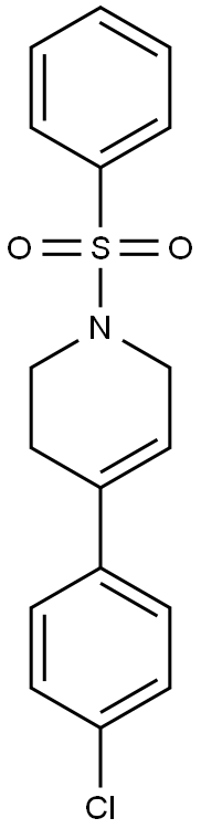 4-(4-chlorophenyl)-1-(phenylsulfonyl)-1,2,3,6-tetrahydropyridine,,结构式