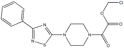 chloromethyl 2-oxo-2-[4-(3-phenyl-1,2,4-thiadiazol-5-yl)piperazino]acetate Structure