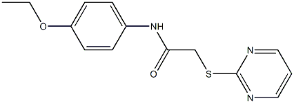 N-(4-ethoxyphenyl)-2-(2-pyrimidinylsulfanyl)acetamide Structure