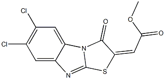 methyl 2-(6,7-dichloro-3-oxo-2,3-dihydrobenzo[4,5]imidazo[2,1-b][1,3]thiazol-2-yliden)acetate|