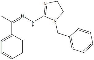 1-phenylethan-1-one 1-(1-benzyl-4,5-dihydro-1H-imidazol-2-yl)hydrazone Structure