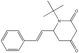 1-(tert-butyl)-6-styryldihydro-2,4(1H,3H)-pyridinedione,,结构式