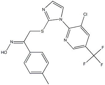 2-({1-[3-chloro-5-(trifluoromethyl)-2-pyridinyl]-1H-imidazol-2-yl}sulfanyl)-1-(4-methylphenyl)-1-ethanone oxime Structure